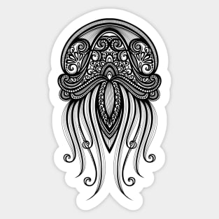 Decorative Jellyfish with Stamped Texture Sticker